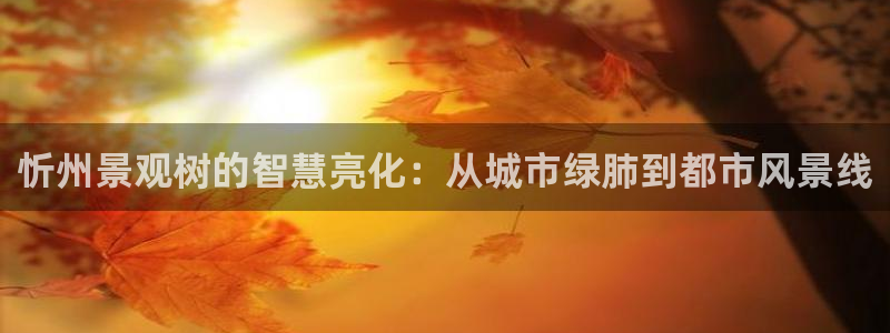 摩根娱乐会所门头：忻州景观树的智慧亮化：从城市绿肺到都市风景线